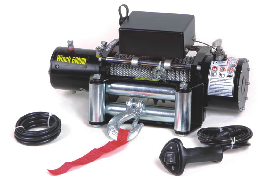 Tời điện kéo xe ô tô 6000lbs - kéo 2700kg 12v/24v