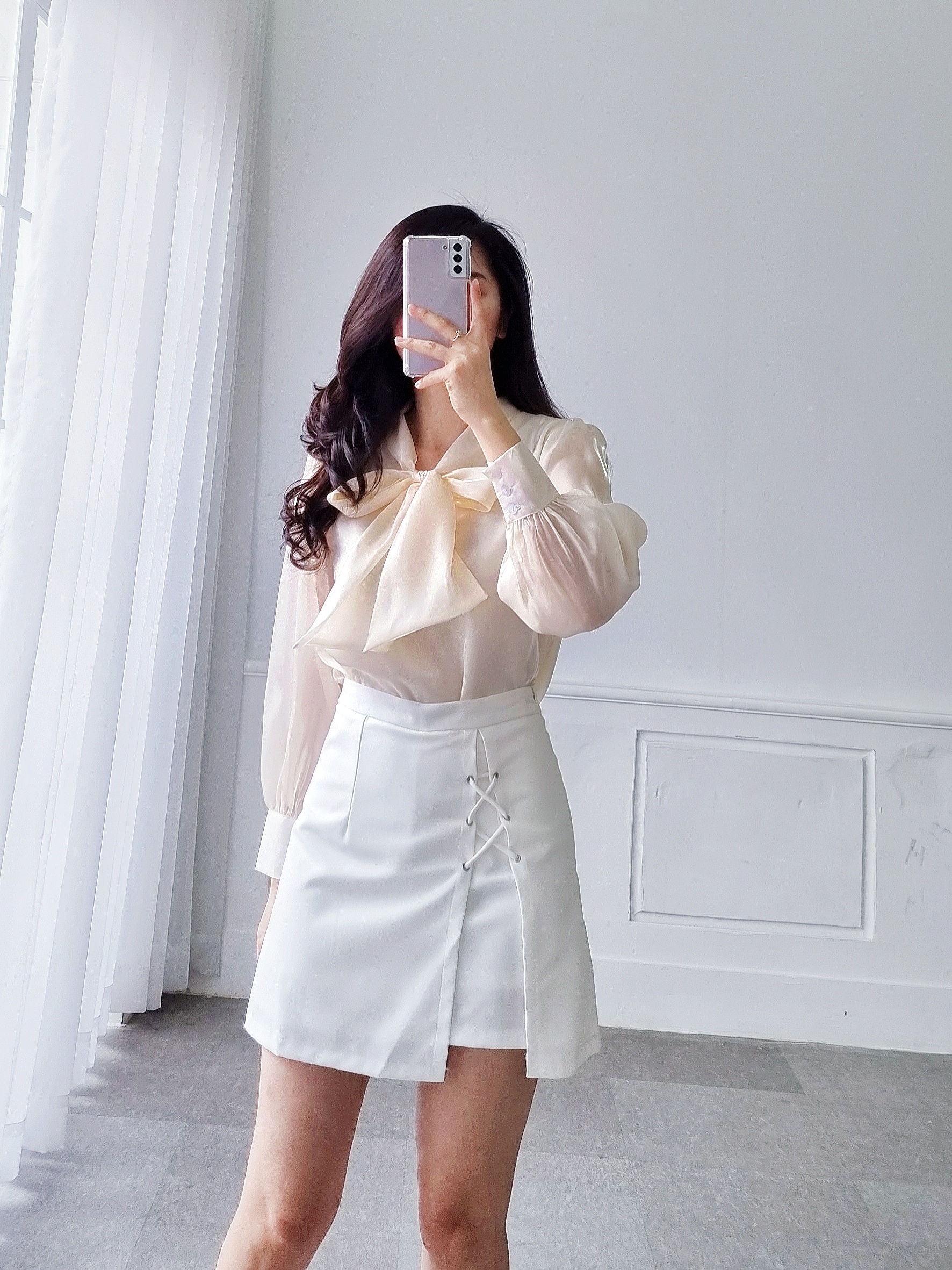 Chân Váy WONDERHOUSE Hoạ Tiết Đan Chéo