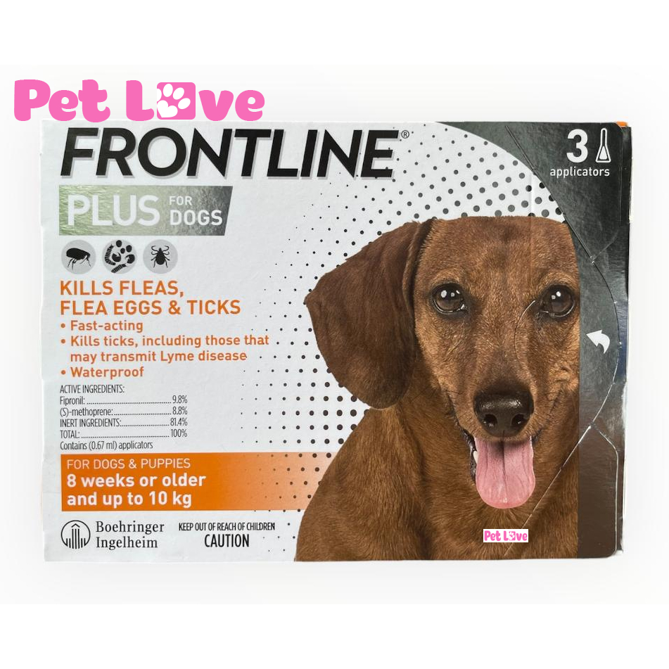 Frontline nhỏ gáy diệt bọ chét, ve rận chó dưới 10kg (Boehringer, sản xuất tại Pháp)