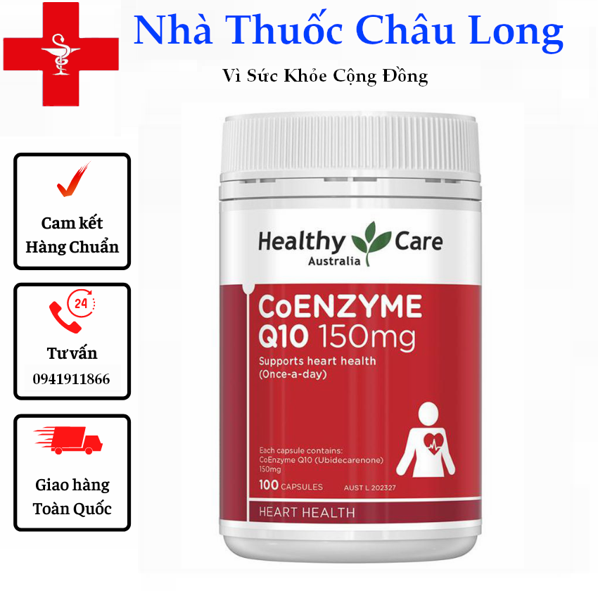 Healthy Care Coenzyme Q10 150mg 100 viên – Bổ tim số 1 của Úc-Hàng mới