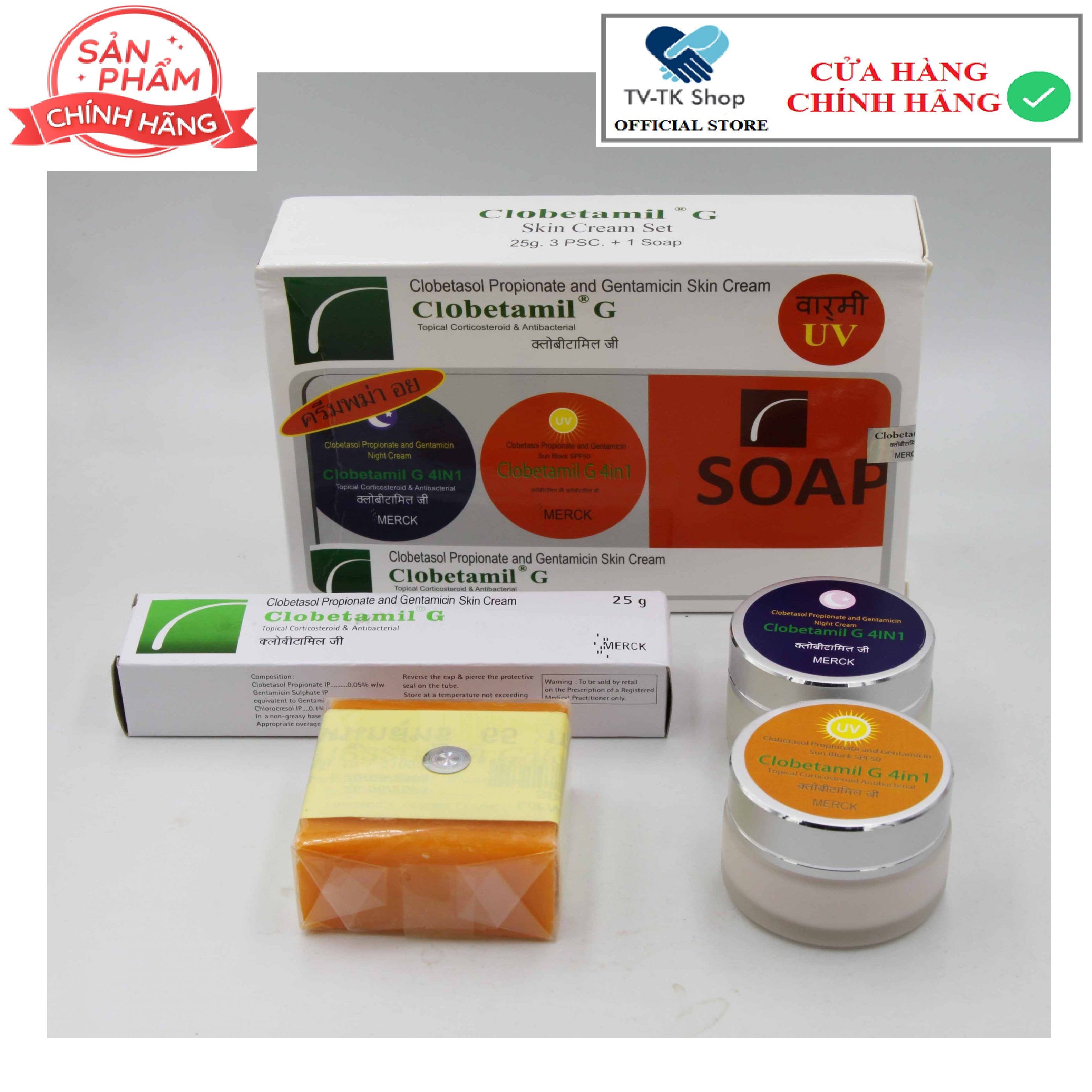 [Mẫu mới] Combo Kem Nám Tàn Nhang Clobetamil G Thái Lan