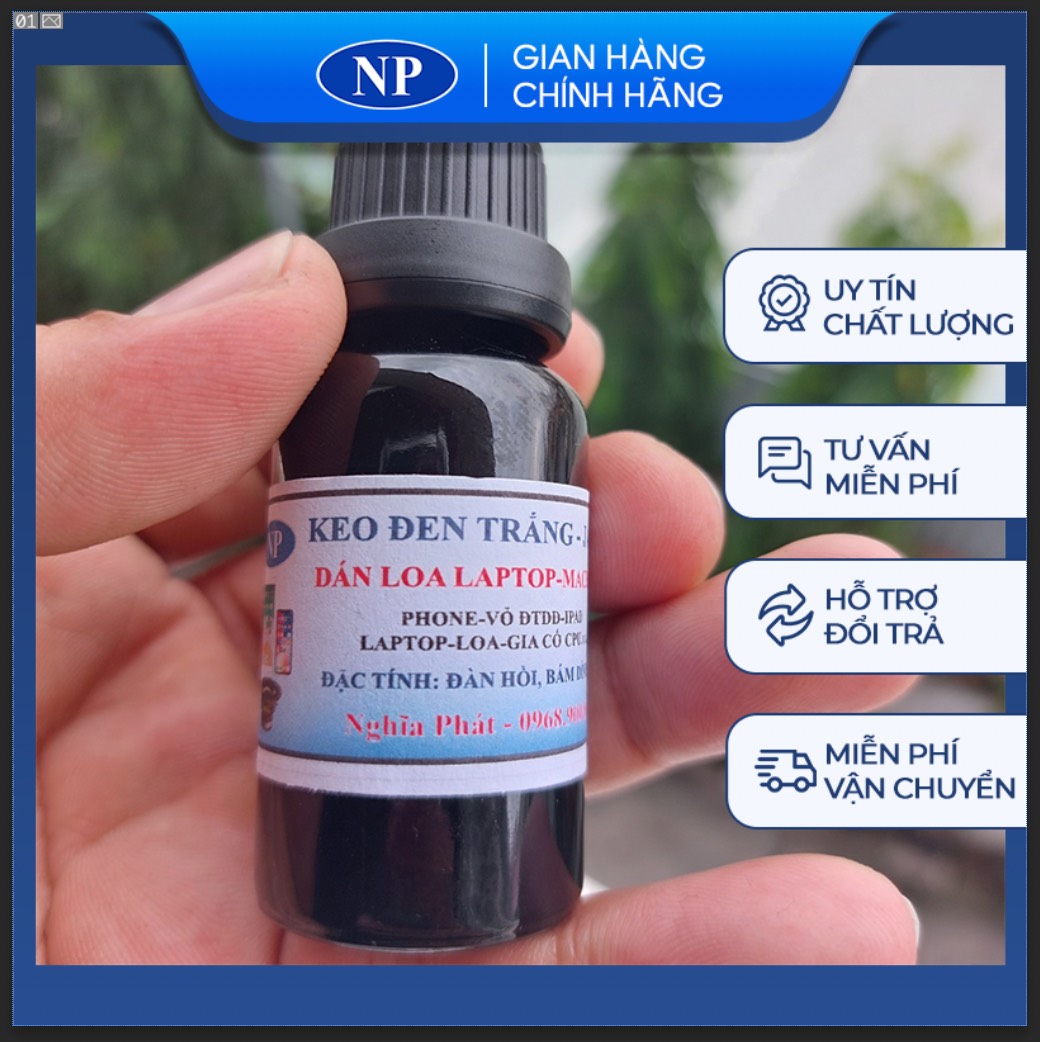 Keo đen dán màng loa - làm loa laptop macbook 20ml