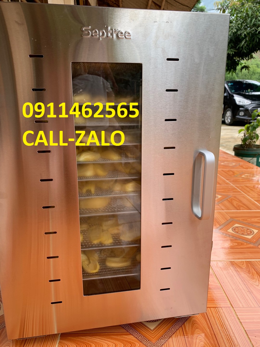 Máy sấy thực phẩm-máy sấy hoa quả khô 16 khay thương hiệu septree bảo hành 1 năm