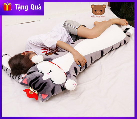 Gấu bông mèo hoàng thượng mũ đỏ dáng đứng , gối ôm mèo hoàng thượng thần tài