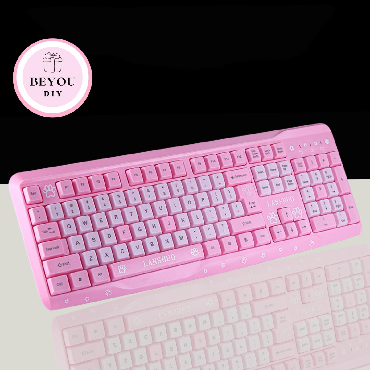 Bàn phím màu hồng hello ktcat - beyou