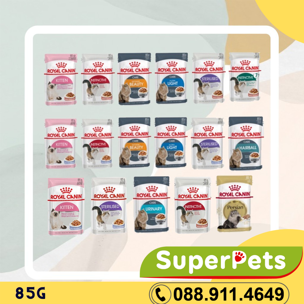 Pate Royal Canin 85G KITTEN, INSTINTIVE, INTENSE BEAUTY, HAIRBALL, STERILISED, BRITISH SHORTHAIR, PERSIAN Nhập Pháp Giao Vị Ngẫu Nhiên SUPERPETS VIỆT NAM