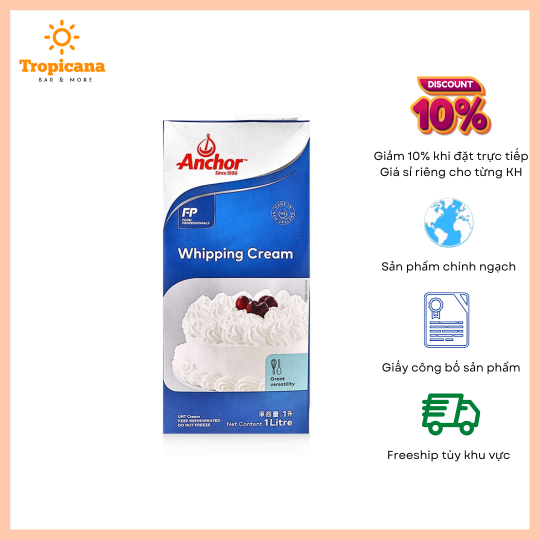 Whipping Cream Anchor - Hộp 1L - New Zealand