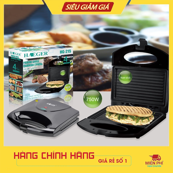 Máy kẹp bánh mì, Máy nướng bánh mì, Sandwich chính hãng Haeger