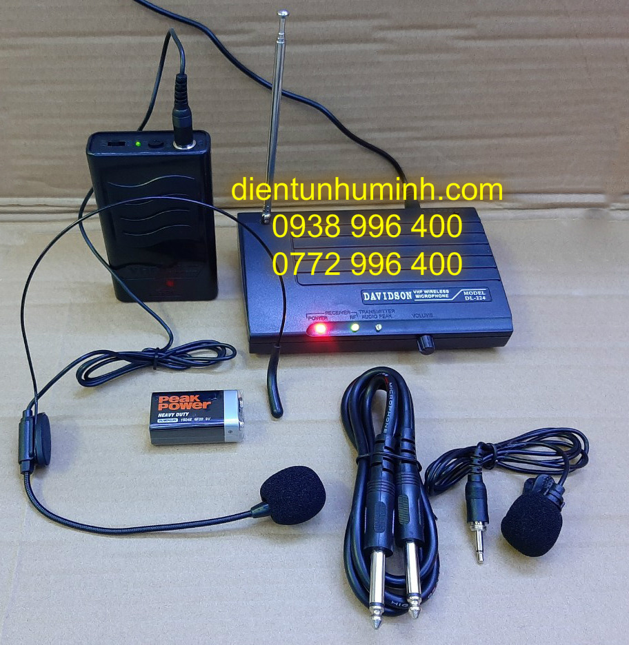 Micro không dây Davidson DL-224 đeo tai - cài áo