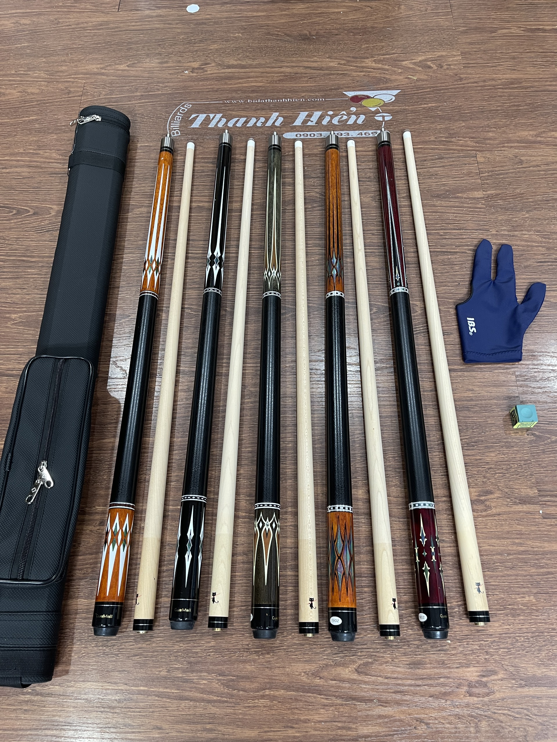 Combo cơ bida 3c cuemall nhập giá sinh viên