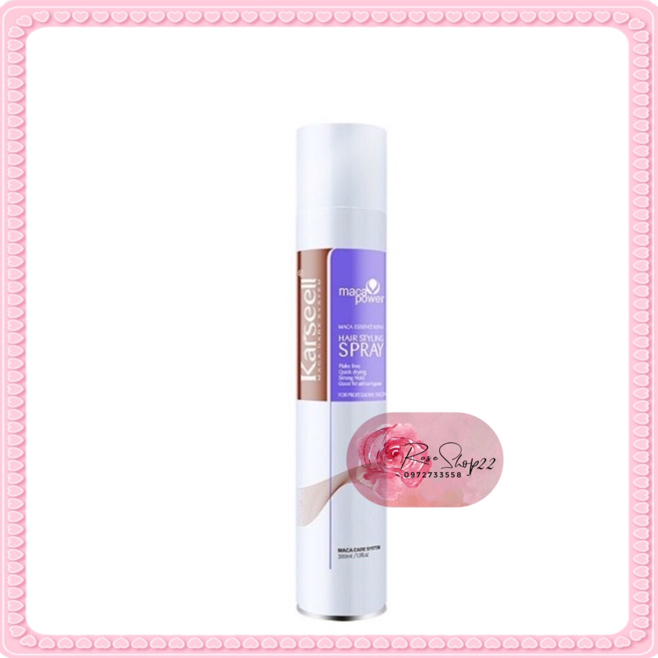 Gôm xịt cứng tóc Karseell Spray Italy 380ml