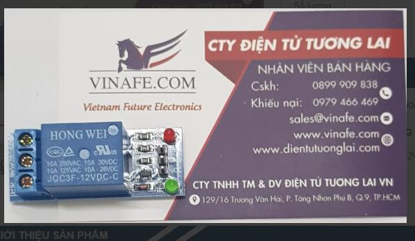 Mo đun relay 1 kênh 12v 10a âm kích