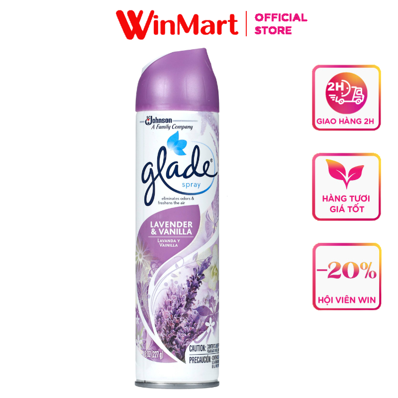 - glade xịt phòng hương lavender 280 ml