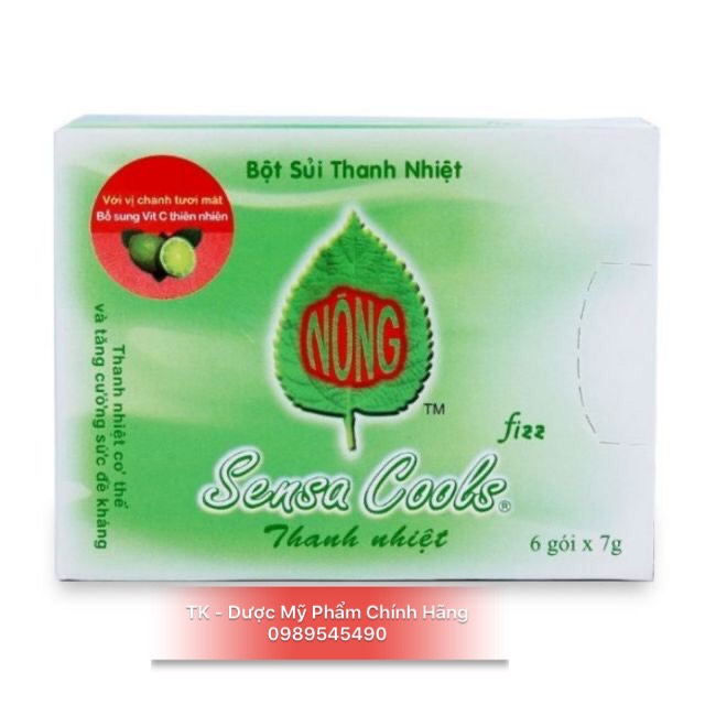 Bột sủi thanh nhiệt sensa cool - hộp 6 gói