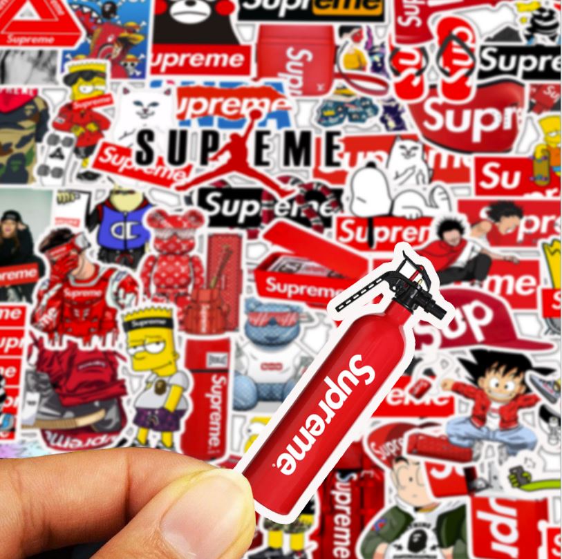 [HCM]Bộ Sticker SUPREME decal hình dán chống nước trang trí xe laptop nón bảo hiểm vali #68