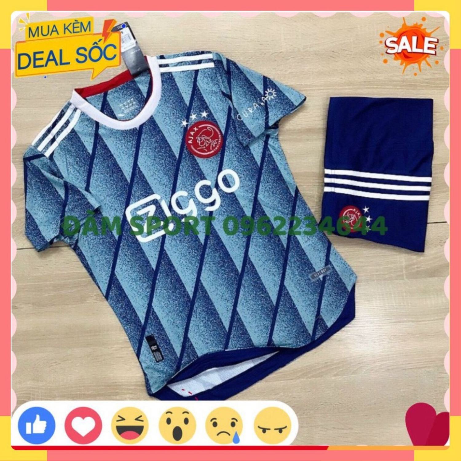 Áo bóng đá ajax sân khách 20/21,áo đá banh hàng thái đàm sport 3-ql-8
