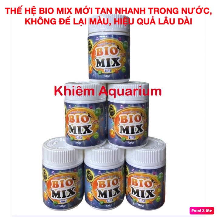 Men vi sinh giúp trong nước khử clp hồ cá vàng, goldfish bio mix 3in1