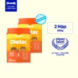Combo 2 Lon Sữa bột Vinamilk DielacGold 4 - Hộp thiếc 850g (cho trẻ từ 2- 6 tuổi) - Sữa công thức hỗ trợ phát triển trí não của bé, tăng cân, chiều cao