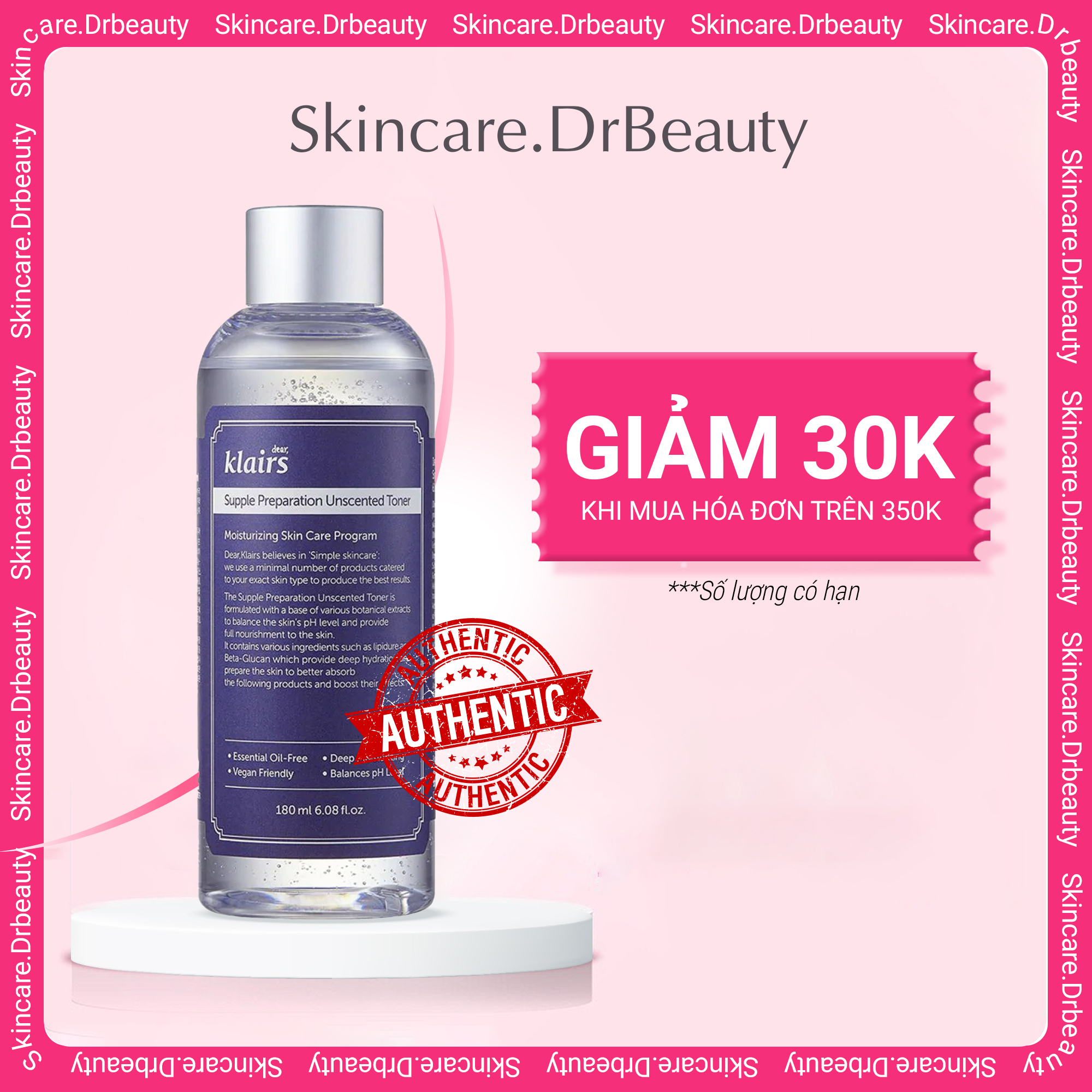 Toner klair không mùi mỏng nhẹ