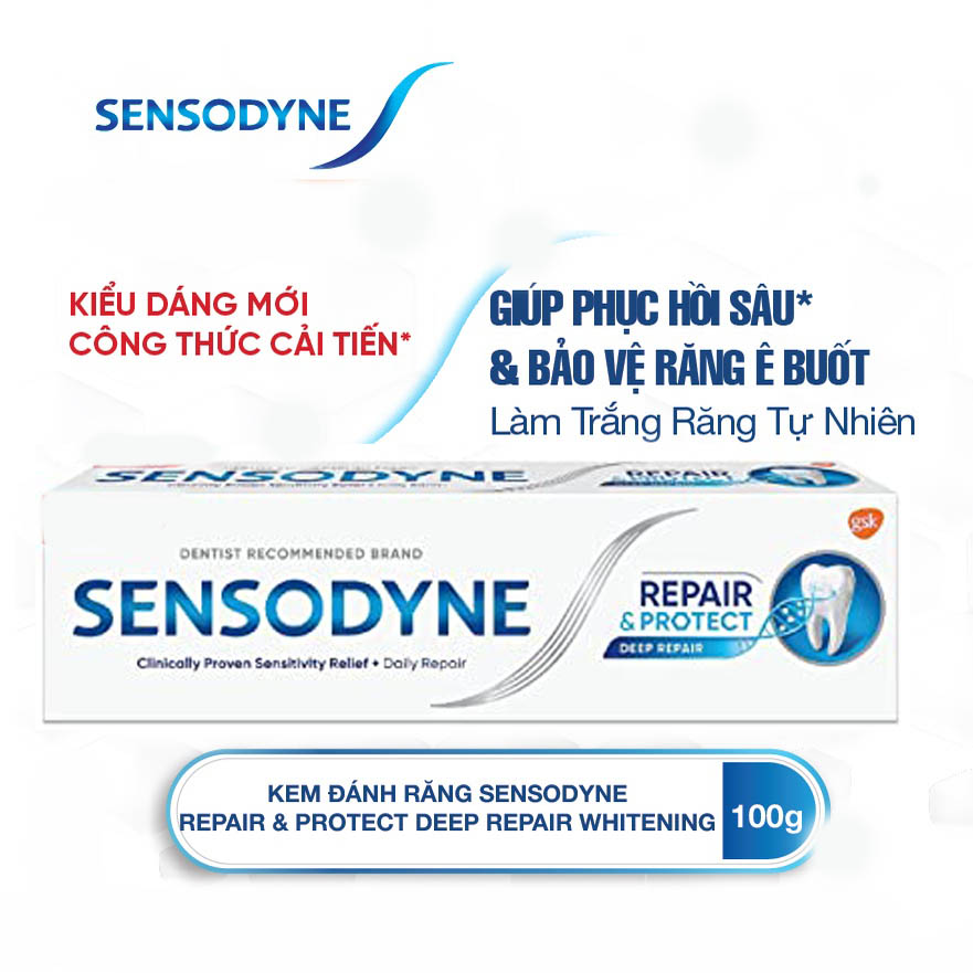 [HCM]Kem Đánh Răng Sensodyne Repair & Protect- Phục Hồi Răng Nhạy Cảm 100g