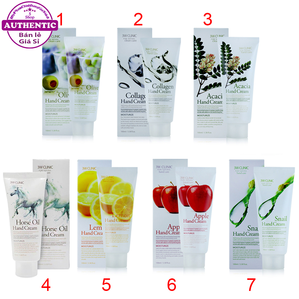 Kem 3W CLINIC Dưỡng Ẩm Da Tay 100ml Made In KOREA