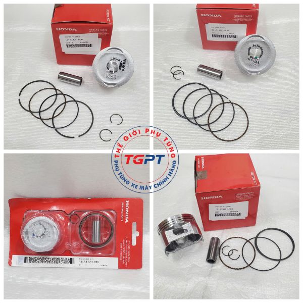 Bộ piston bạc Vision 2014-2019, Scoopy 2017-2020, Beat 2014-2019 có ắc phe - 131A1-K81-P00/ 131A2-K81-P00/ 131A3-K81-P00/ 131A4-K81-P00