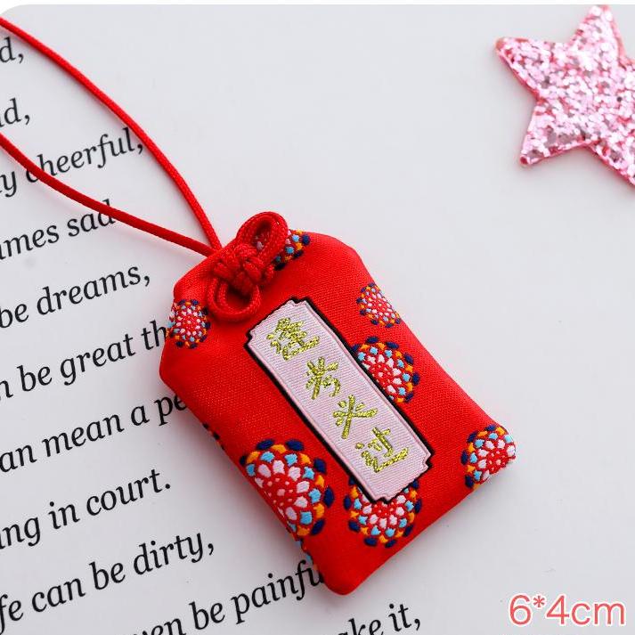 TÚI GẤM OMAMORI HỌC TẬP THI CỬ TẶNG KÈM ĐÁ NGŨ SẮC
