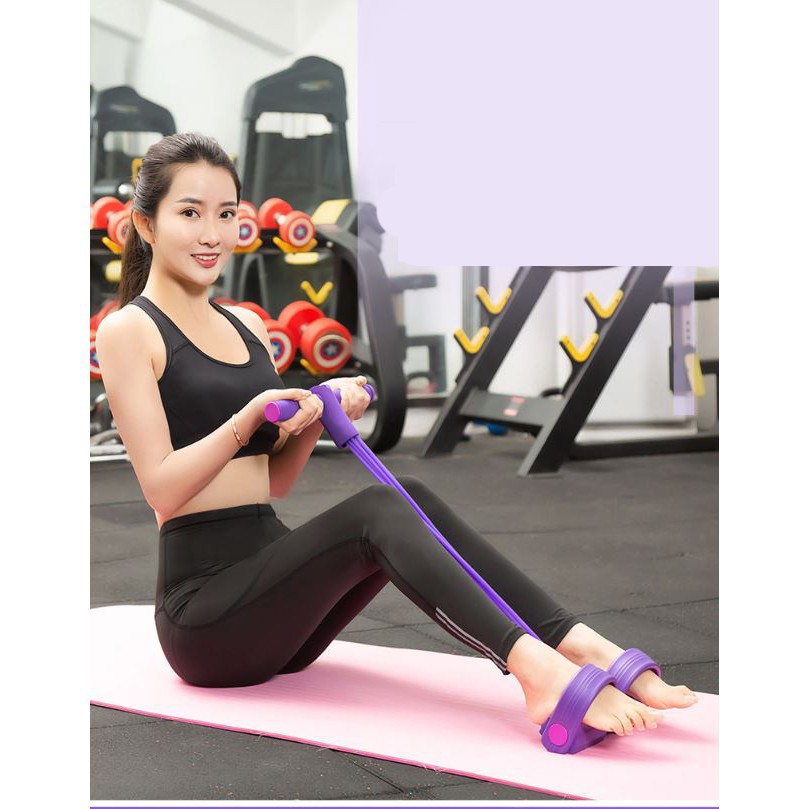 Dây Kéo Thể dục đàn hồi 4 Ống Cao Su Tập Thể Dục tập Gym Tại Nhà