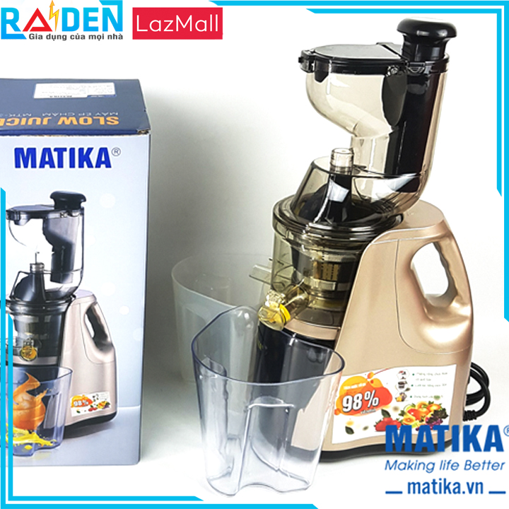 Máy ép chậm Matika MTK-3239 công nghệ ép thông minh giữ nguyên vẹn vitamin bộ lọc inox 304 cao cấp-hàng chính hãng