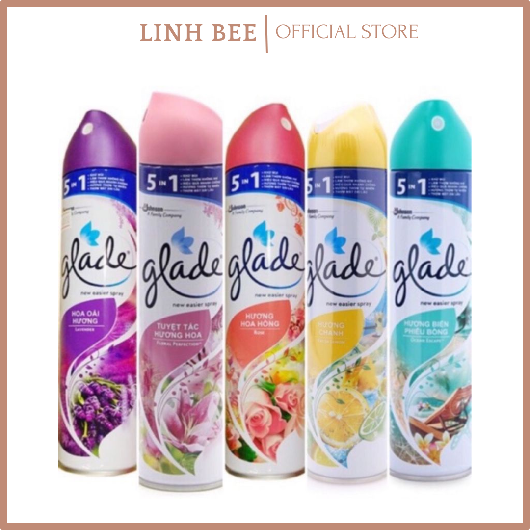 Chai xịt phòng Glade sịt phòng Hoa Oải Hương/Tuyệt tác hương hoa/Hương chanh xịt phòng ,khử mùi 280ml Bình xịt phòng