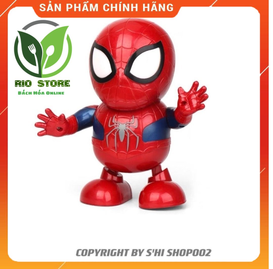 Đồ chơi siêu nhân Spider man, Người nhện dancer nhảy múa, phát nhạc, phát sáng Rio Store