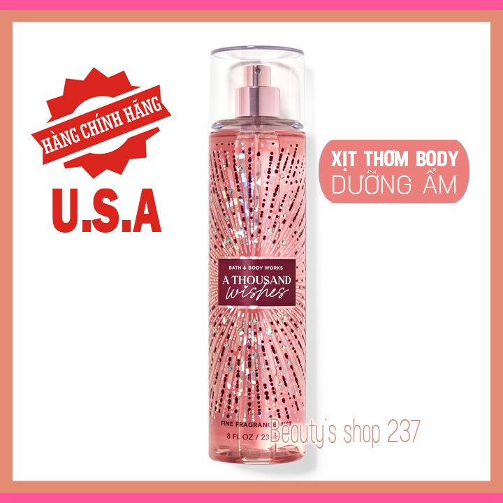 Xịt thơm toàn thân dưỡng thể A Thousand Wishes - Bath & Body Works 236ml