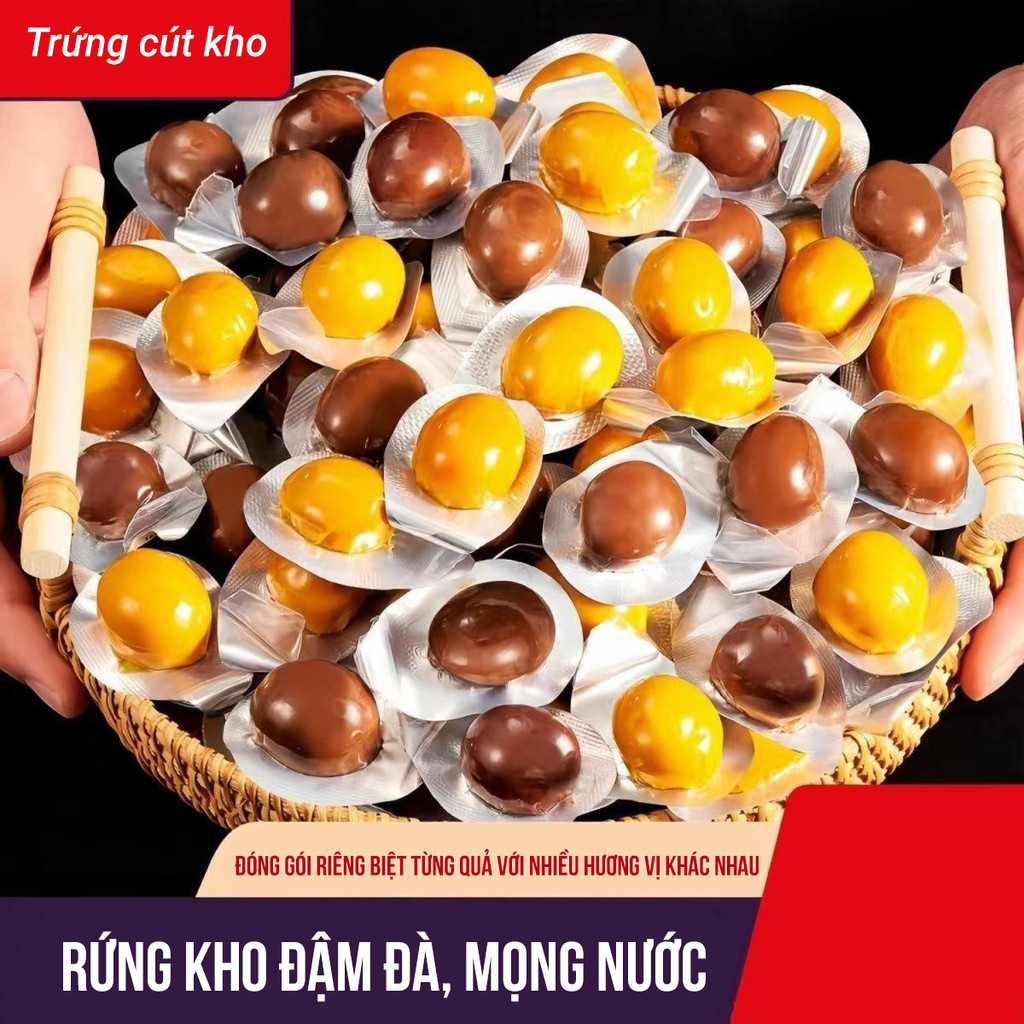 Trứng Cút Kho Ăn Liền Đóng Gói Chân Không Từng QuảLAKEIS