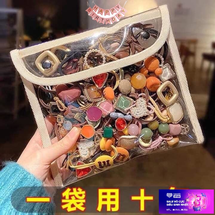 Set 20 dây buộc tóc mẫu mới 2021 - dây buộc tóc mới cho bé - buôc tóc siêu xinh