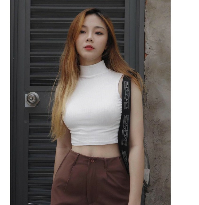ÁO CROPTOP BA LỖ CỔ CAO ch