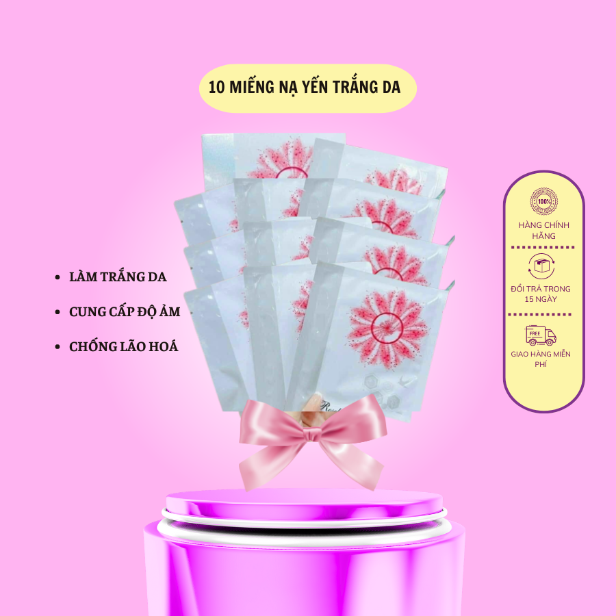 Mặt Nạ Yến trắng Da Hộp 10 Miếng  mặt nạ cấp ẩm mặt nạ collagen mặt nạ yến trắng da