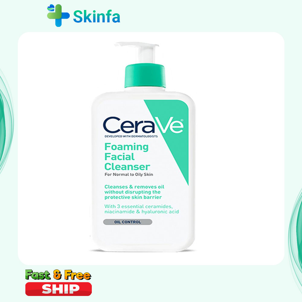 Sữa Rửa Mặt Cerave Foaming Cleanser Cho Da Thường Da Dầu
