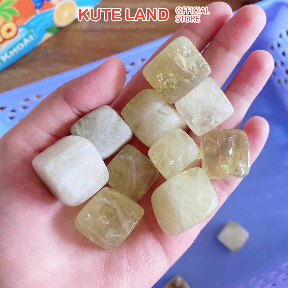 Đá Thanh Tẩy Viên Vuông Loại To Citrine
