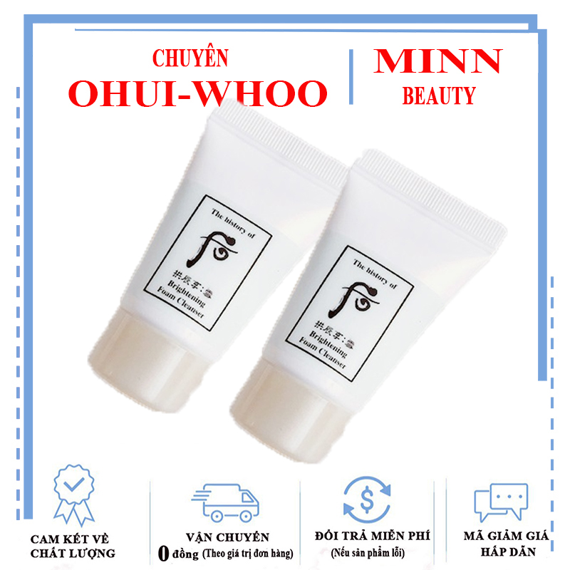 Combo 2 Sữa Rửa Mặt Dưỡng Trắng Làm Sáng Da Whoo Brightening Cleansing Foam 13mlx2