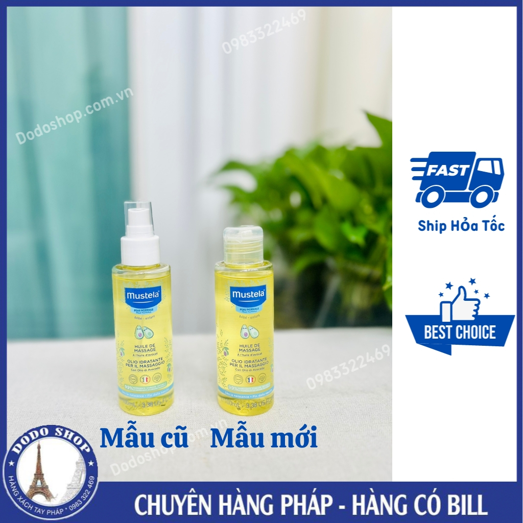 Dầu massage Mustela 100ml giúp bé thư giãn, thoải mái, ăn ngon, ngủ sâu