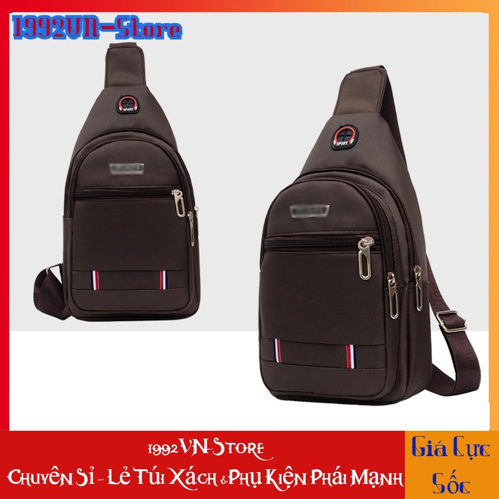 ☊✙△  [FREESHIP 50K TOÀN QUỐC] Túi Đeo Chéo Nam Nữ Vải Dù Canvas Chống Nước Cao Cấp Có Lỗ Tai Nghe - M14