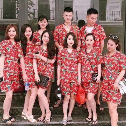 Phương Linh Luxury 1688  Bộ Hoa Quả Nam Nữ Đi Biển Hot Hit