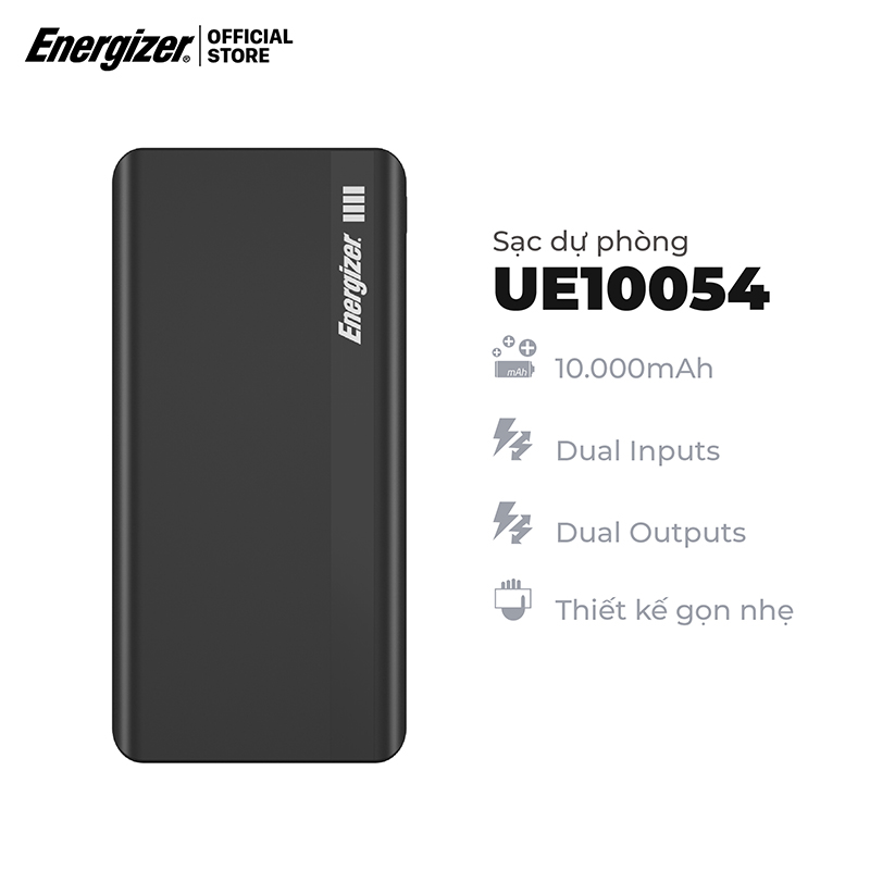 Pin sạc dự phòng energizer ue10054 dung lượng 10000mah.