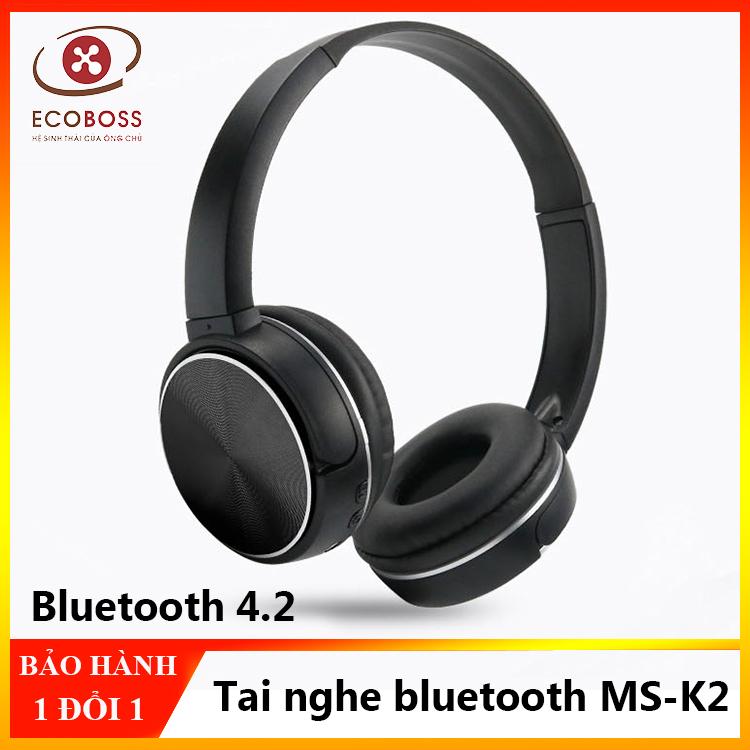 Tai nghe chụp tai đàm thoại MS - K2 - Siêu Bass - Đài FM - Chống Ồn - Chống Nước ; Eco Boss SG; Tai nghe chụp tai;tai nghe chụp tai có mic;tai nghe chụp tai gaming;tai nghe bluetooth khong day chup tai