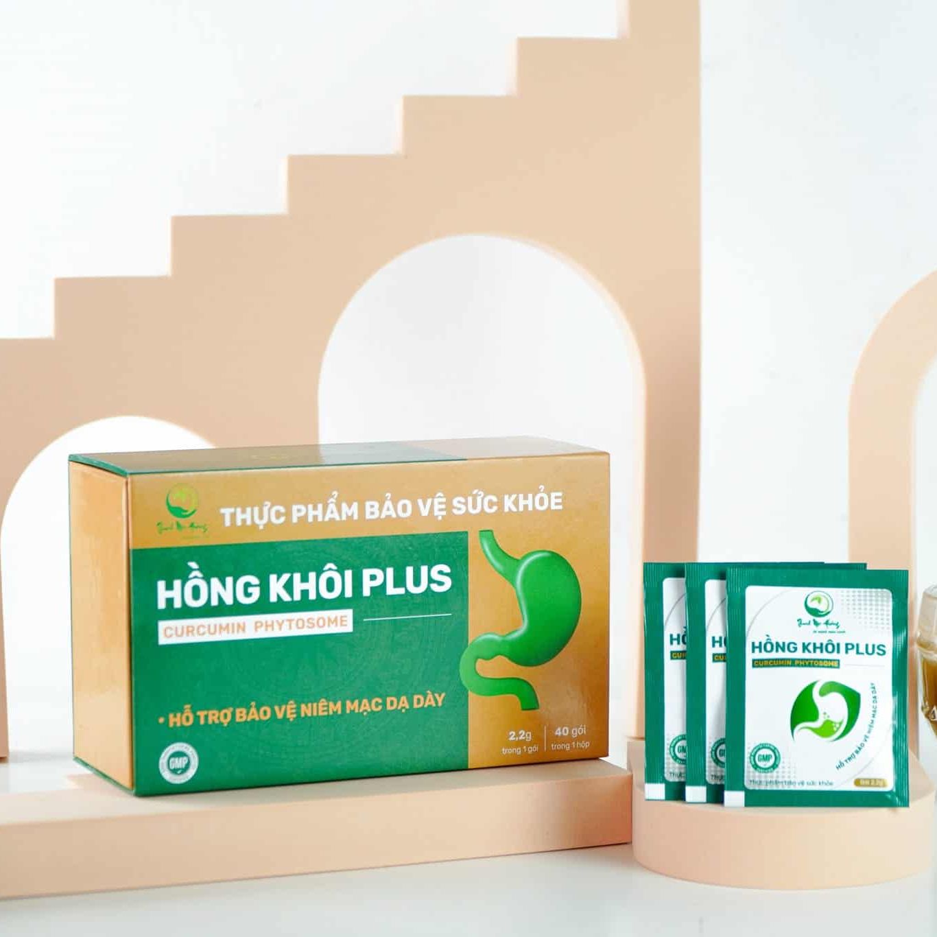 [HCM]{Chính Hãng] Thảo mộc Dạ dày Hồng Khôi plus mẫu mới dạng gói Thanh Mộc Hương