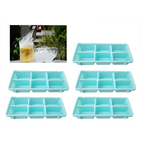Combo 5 Khay Làm Đá Bia Làm Rau Câu (6 Viên/1 Khay) An Toàn Tiện Dụng