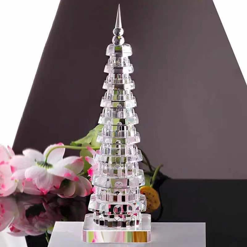 Tháp văn xương pha lê 9 tầng