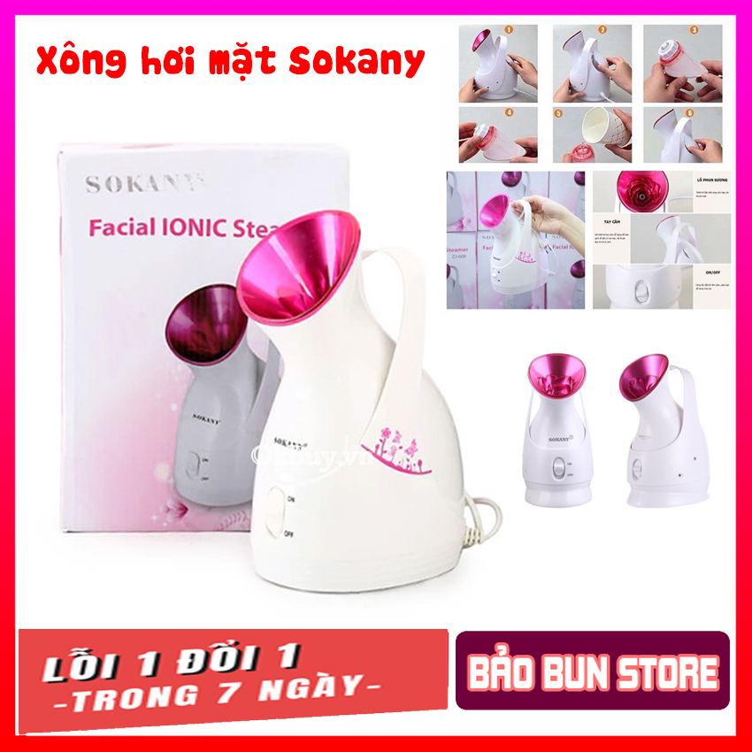 Máy Xông Hơi Mặt Sokany, Máy Xông Hơi cho da Thâm, Da khô, nứt nẻ, trứng cá - An toàn cho sức khỏe, Tạo sự mịn màng giữ ẩm cho da hỗ trợ chống lão hóa làn da của bạn