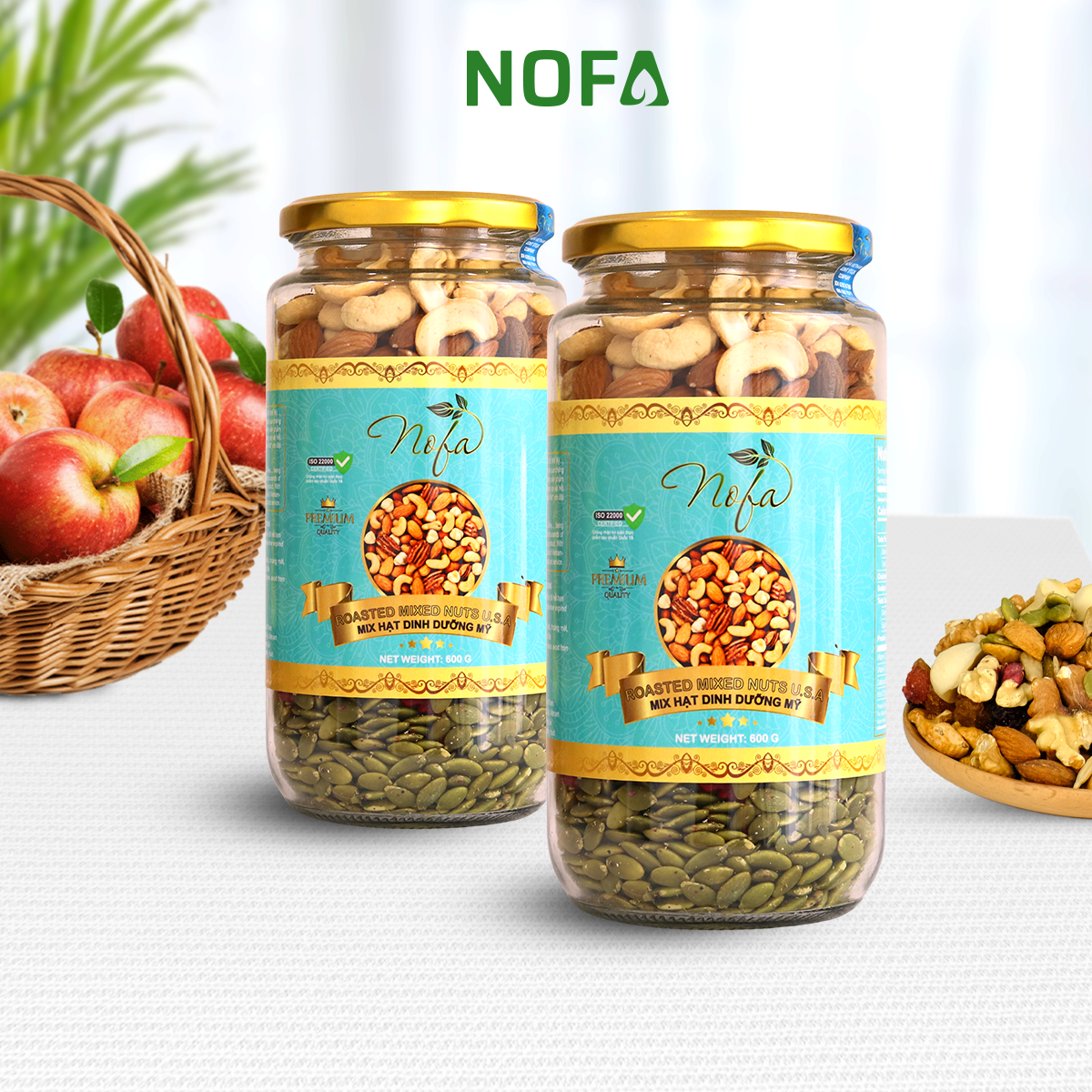 Hạt dinh dưỡng mix 6 siêu hạt hàng nhập khẩu thượng hạng, làm sữa hạt, ăn vặt bà bầu- Cam kết chất lượng NOFAFOOD