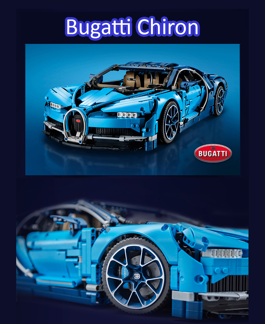 Mô hình lắp ghép xe đua bugatti chiron tỉ lệ 1 : 8